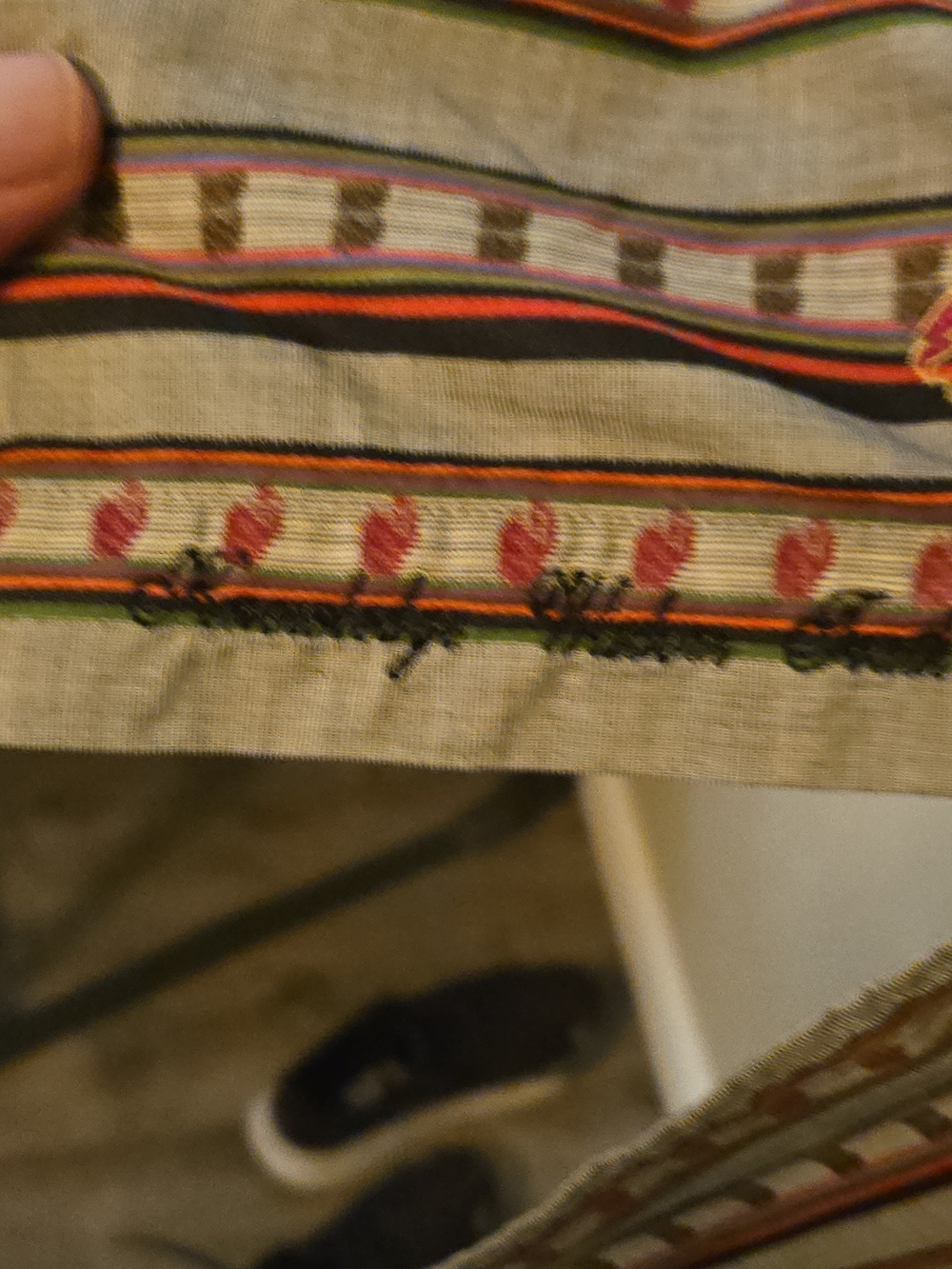 Robert Graham Olive and Burgundy Striped Button-Down Shirt - Picture 2 of 7